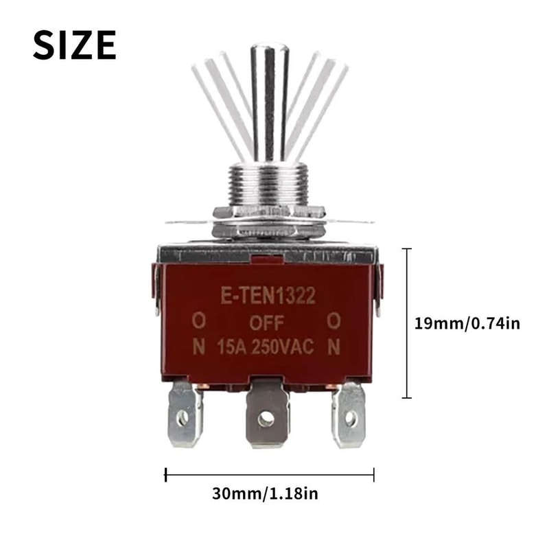Heavy Duty DPDT Toggle Switch Pin ON OFF ON Screw Terminal Panel Mount 4