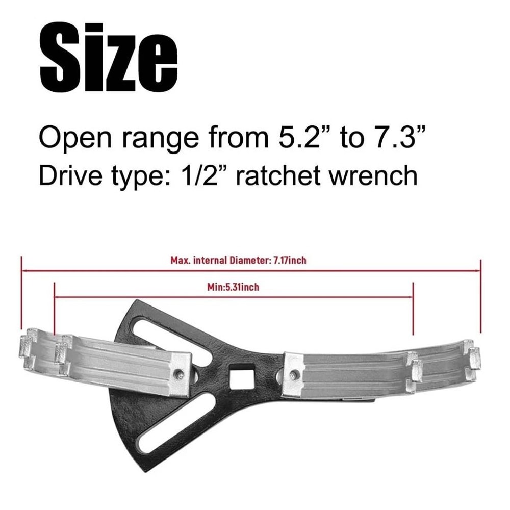 Universal Fuel Pump Lock Ring Tool Adjustable Fuel Tank Removal Wrench For Drive 3