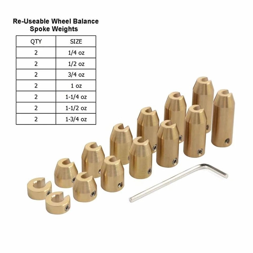 Brass Spoke Wheel Weights For Motorcycle Balance Honda BMW Suzuki 1