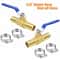 Heater Hose Shut Off Valve Kit Brass Hose Barb Ball Valve Set With Clamps 1