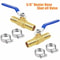 Heater Hose Shut Off Valve Kit Brass Hose Barb Ball Valve Set With Clamps 1