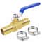 Heater Hose Shut Off Valve Kit Brass Hose Barb Ball Valve Set With Clamps 0