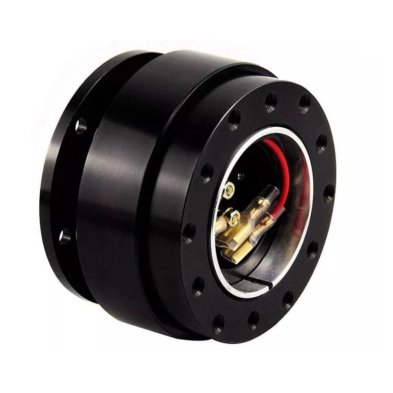 Universal Steering Wheel Quick Release Hub Adapter Hole Snap Off Boss Kit Black 6