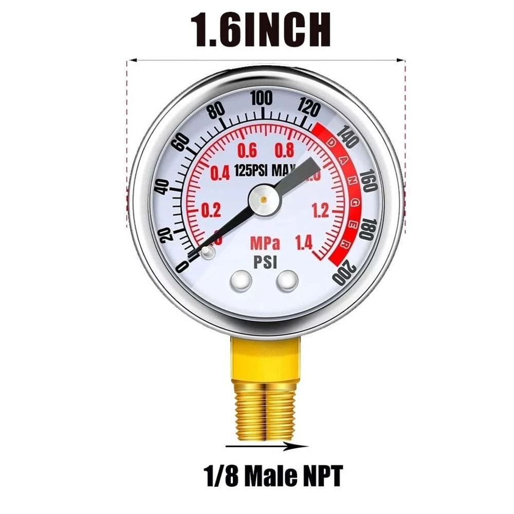 Portable Air Tank Repair Kit With Gauge And Valve Hose Assembly 3