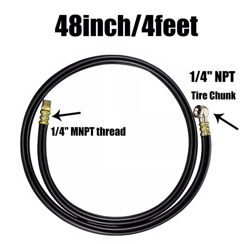 Portable Air Tank Repair Kit With Gauge And Valve Hose Assembly 4