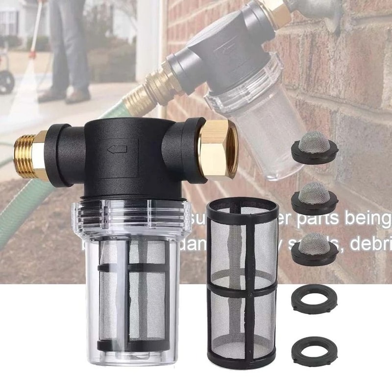 Garden Hose Inlet Filter For Pressure Washer Washing Machine Inline Sediment Water Filter 3