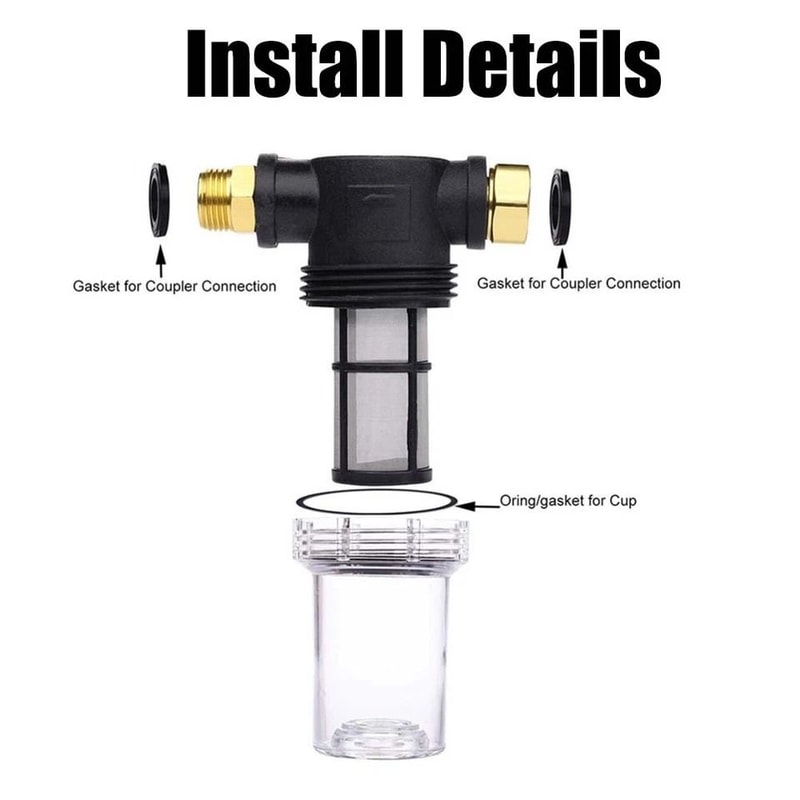 Garden Hose Inlet Filter For Pressure Washer Washing Machine Inline Sediment Water Filter 5