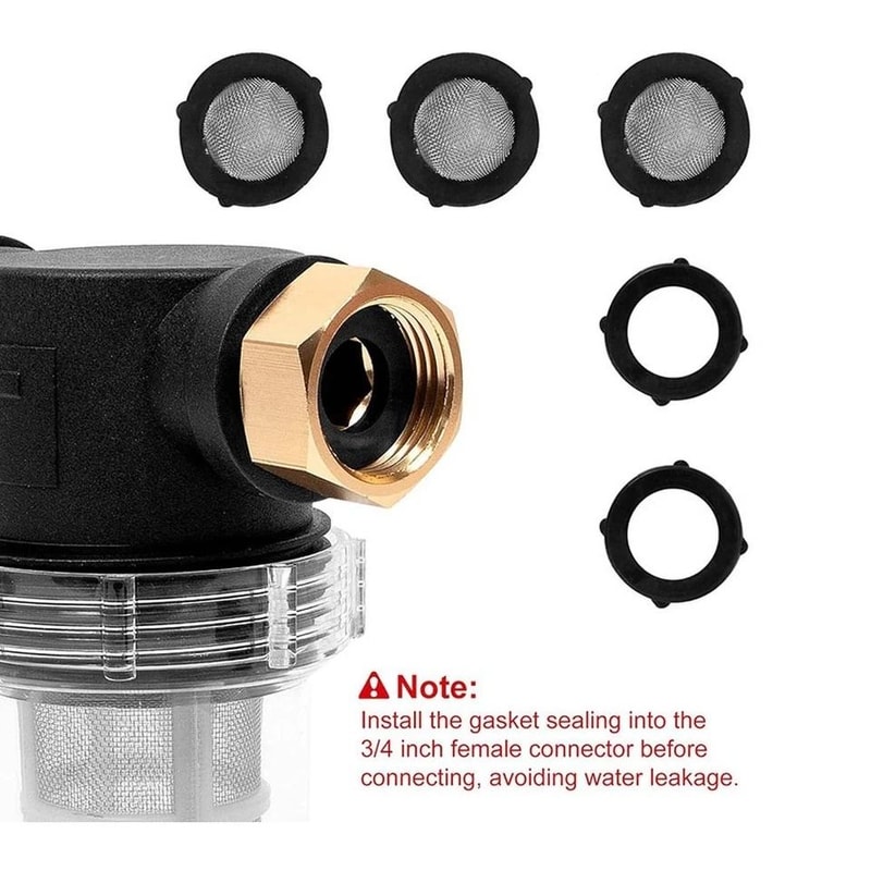 Garden Hose Inlet Filter For Pressure Washer Washing Machine Inline Sediment Water Filter 8