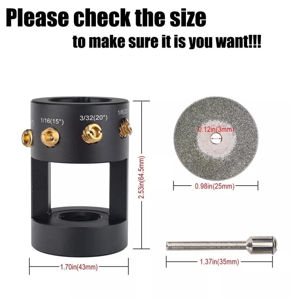 TIG Tungsten Sharpener Grinder Attachment For Precise MultiAngle Electrode Grinding 1