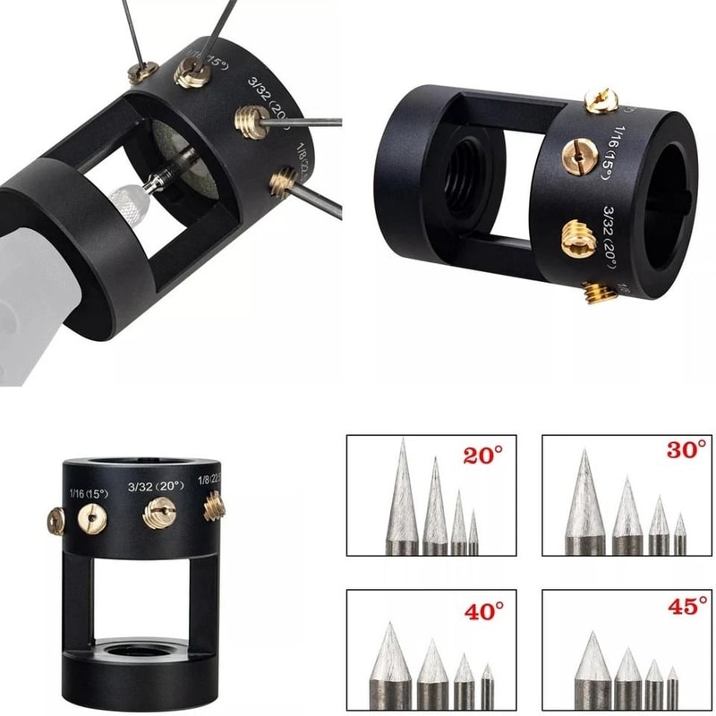 TIG Tungsten Sharpener Grinder Attachment For Precise MultiAngle Electrode Grinding 2
