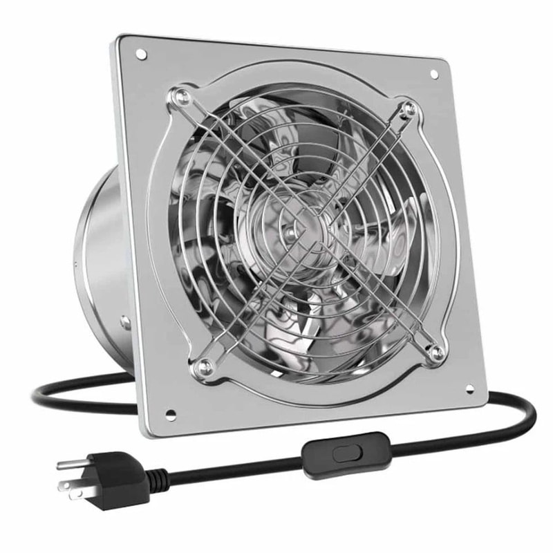 Wall Mount Exhaust Fan CFM Metal Ventilation Fan With Switch 1