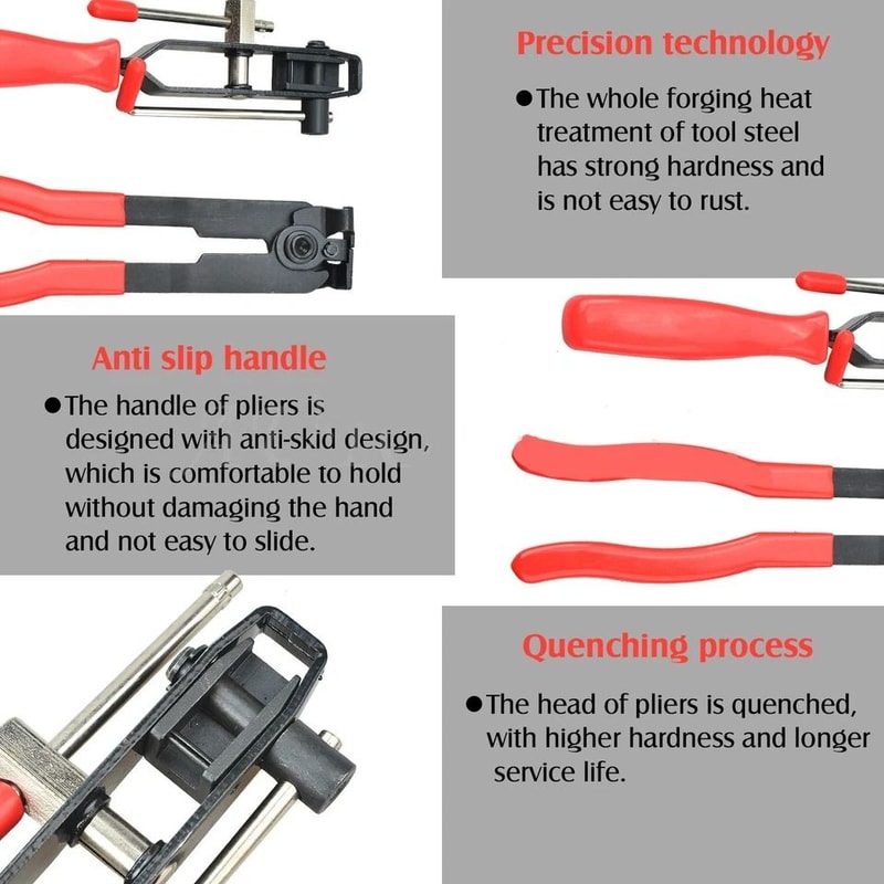 CV Boot Clamp Pliers Kit Ear Clamp Tool Set For CV Joint And Axle Boot Repairs 2
