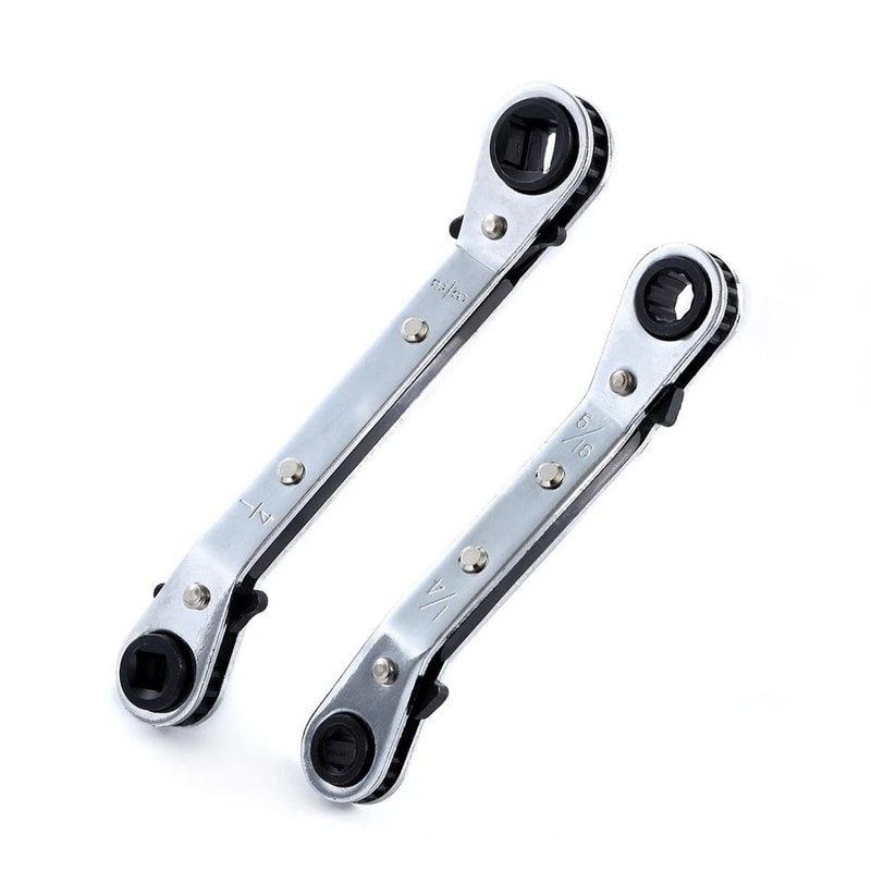 HVAC Service Wrench Set With Hex Bit Adapter For Refrigeration And Air Conditioning Repair 4