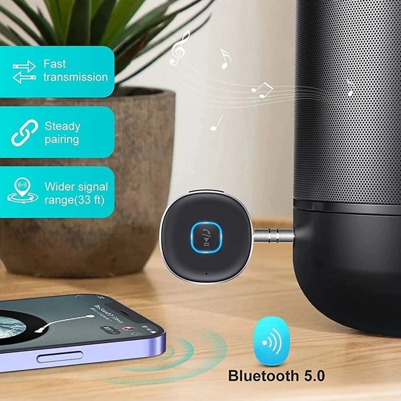 Bluetooth AUX Receiver For Car And Home Stereo Wireless Audio Adapter 7