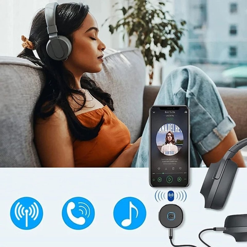 Bluetooth AUX Receiver For Car And Home Stereo Wireless Audio Adapter 9