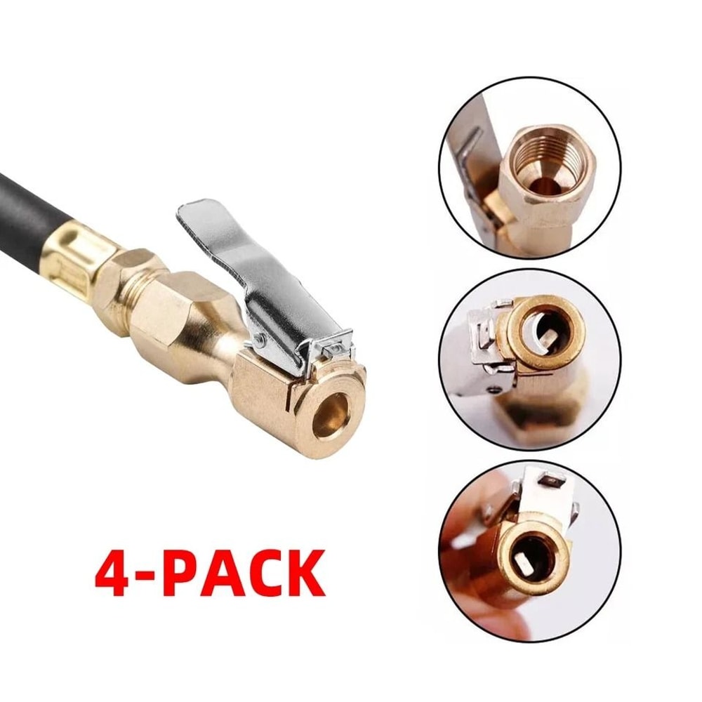 Lock On Tire Chuck Set Open Flow Air Chuck For Inflator Gauge 1