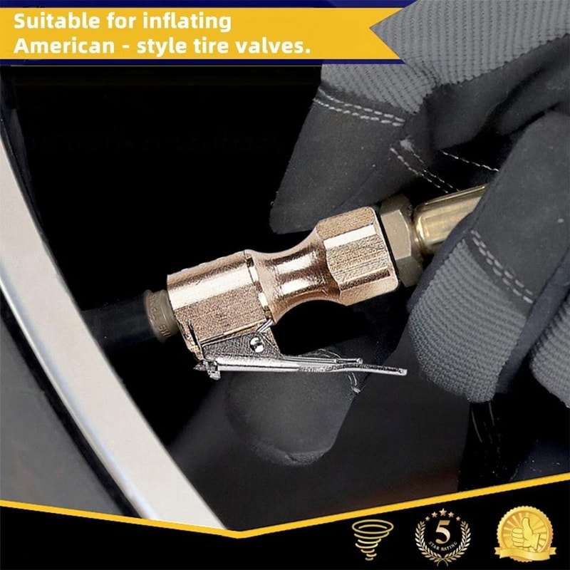 Lock On Tire Chuck Set Open Flow Air Chuck For Inflator Gauge 6