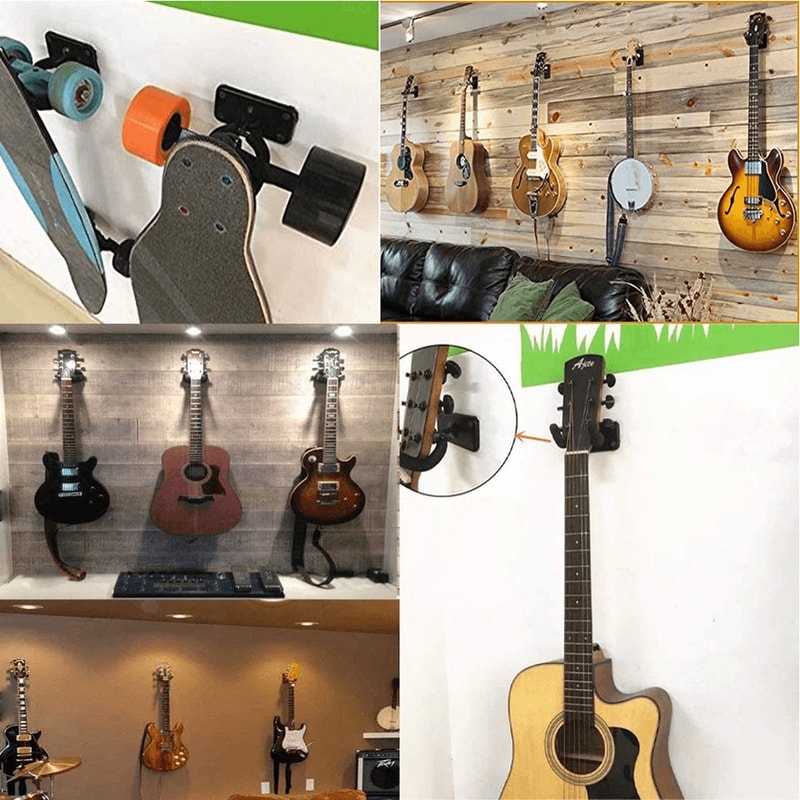 Guitar Wall Mount Hangers Adjustable Guitar Wall Hanger Hooks For Home Studio Display 9