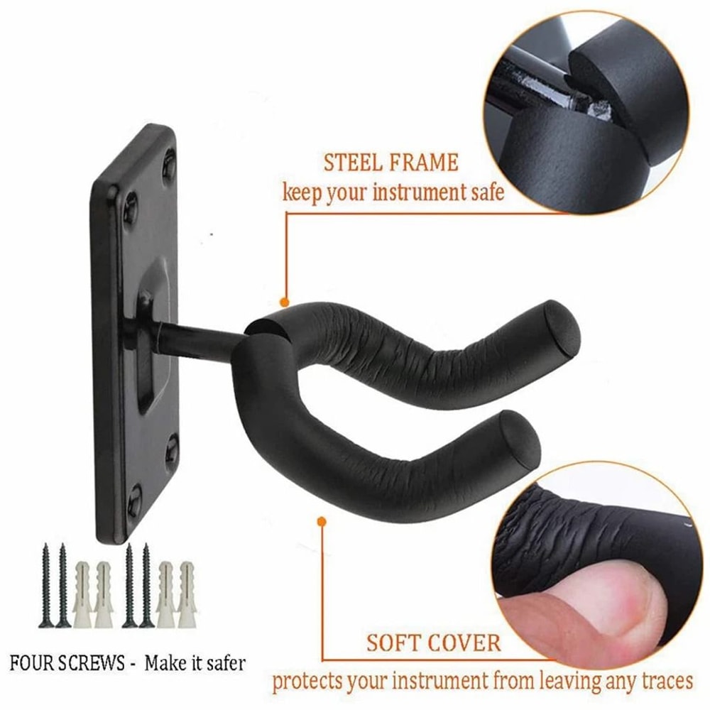 Guitar Wall Mount Hangers Adjustable Guitar Wall Hanger Hooks For Home Studio Display 3
