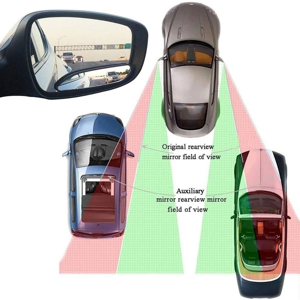 Rotatable Blind Spot Mirror Wide Angle Convex Rear View Mirror For Cars SUV Trucks 1
