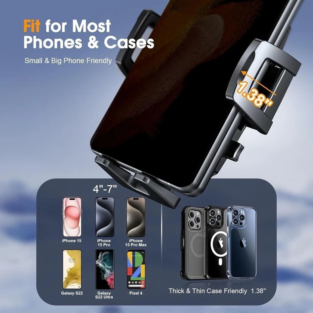 Foldable Car Phone Mount With Strong Suction For Dashboard And Center Console 2