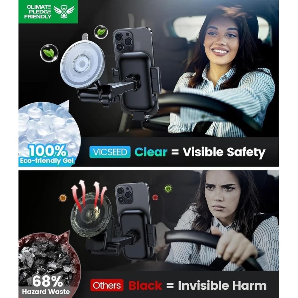 Foldable Car Phone Mount With Strong Suction For Dashboard And Center Console 3