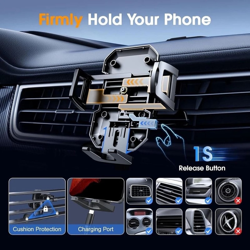 Foldable Car Phone Mount With Strong Suction For Dashboard And Center Console 6
