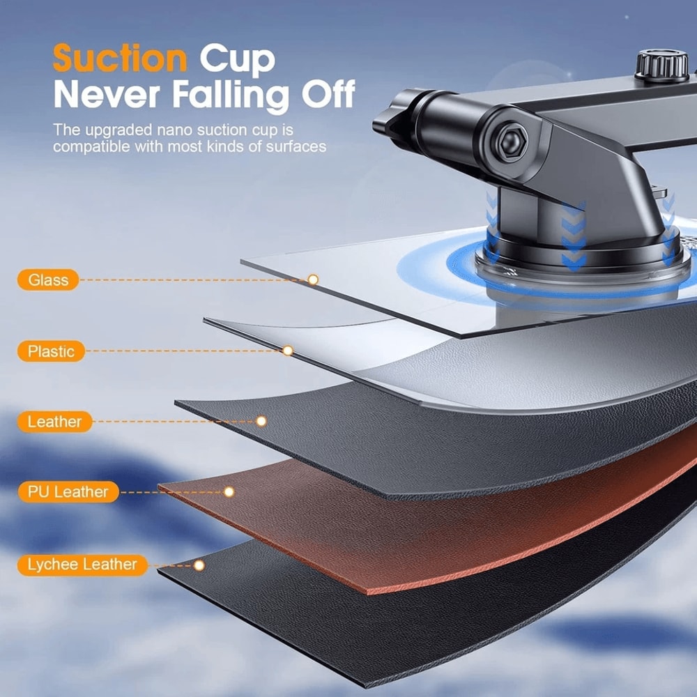 Foldable Car Phone Mount With Strong Suction For Dashboard And Center Console 7