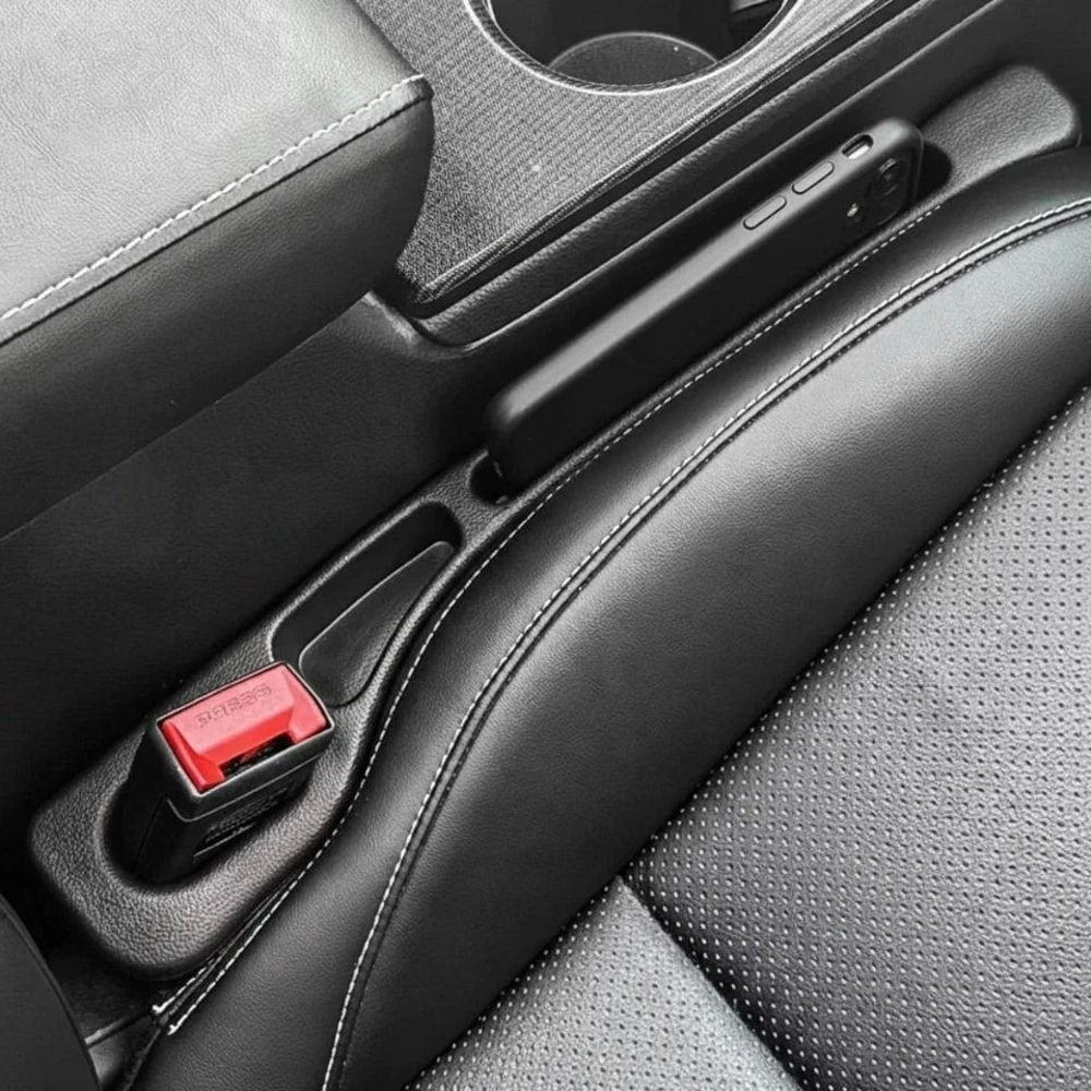Leather Car Seat Gap Filler With Storage Organizer 3