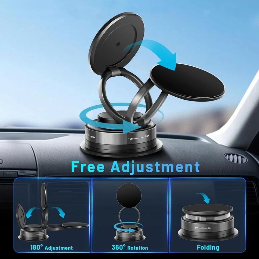Adjustable Car Phone Holder Suction Cup Dashboard Mount 3