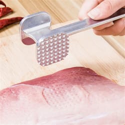 dual sided meat tenderizer hammer for steak chicken and bbq prep