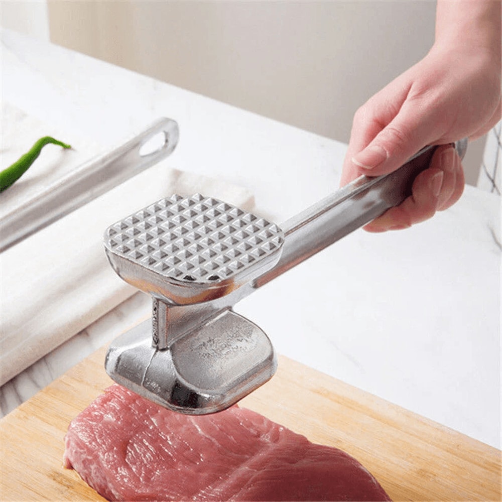Dual Sided Meat Tenderizer Hammer For Steak Chicken And BBQ Prep 5