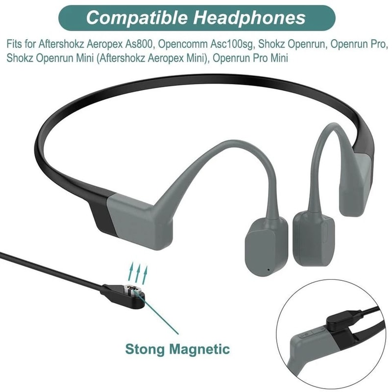 Magnetic USB Charger Cable For OpenRun Aeropex OpenComm Headphones 6
