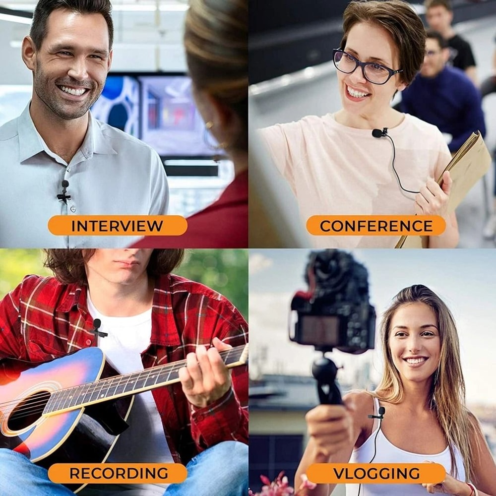 Clip On Lavalier Microphone For IPhone Android Recording 3