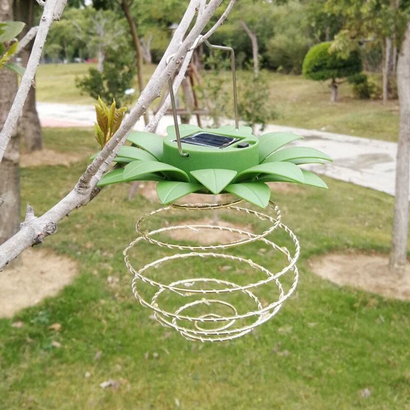 Solar Pineapple Wind Chimes Color Changing LED Hanging Garden Light 1