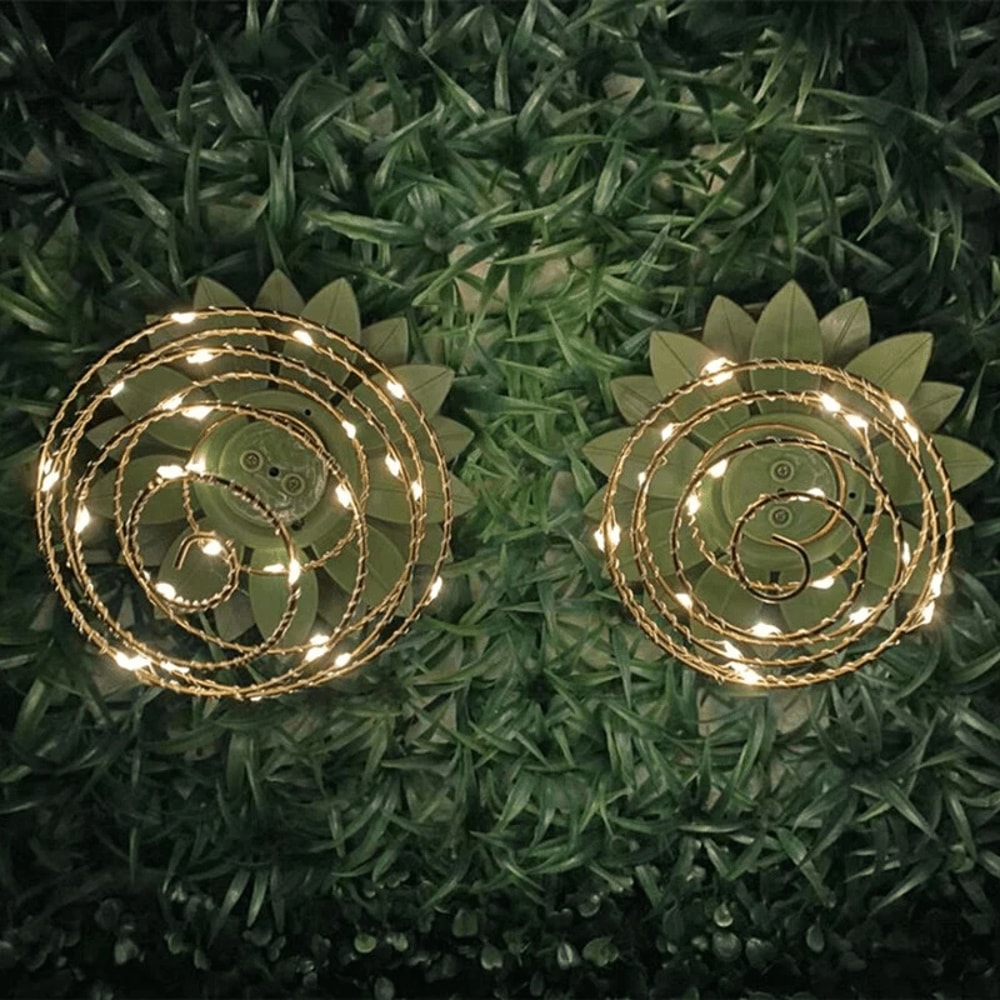 Solar Pineapple Wind Chimes Color Changing LED Hanging Garden Light 9