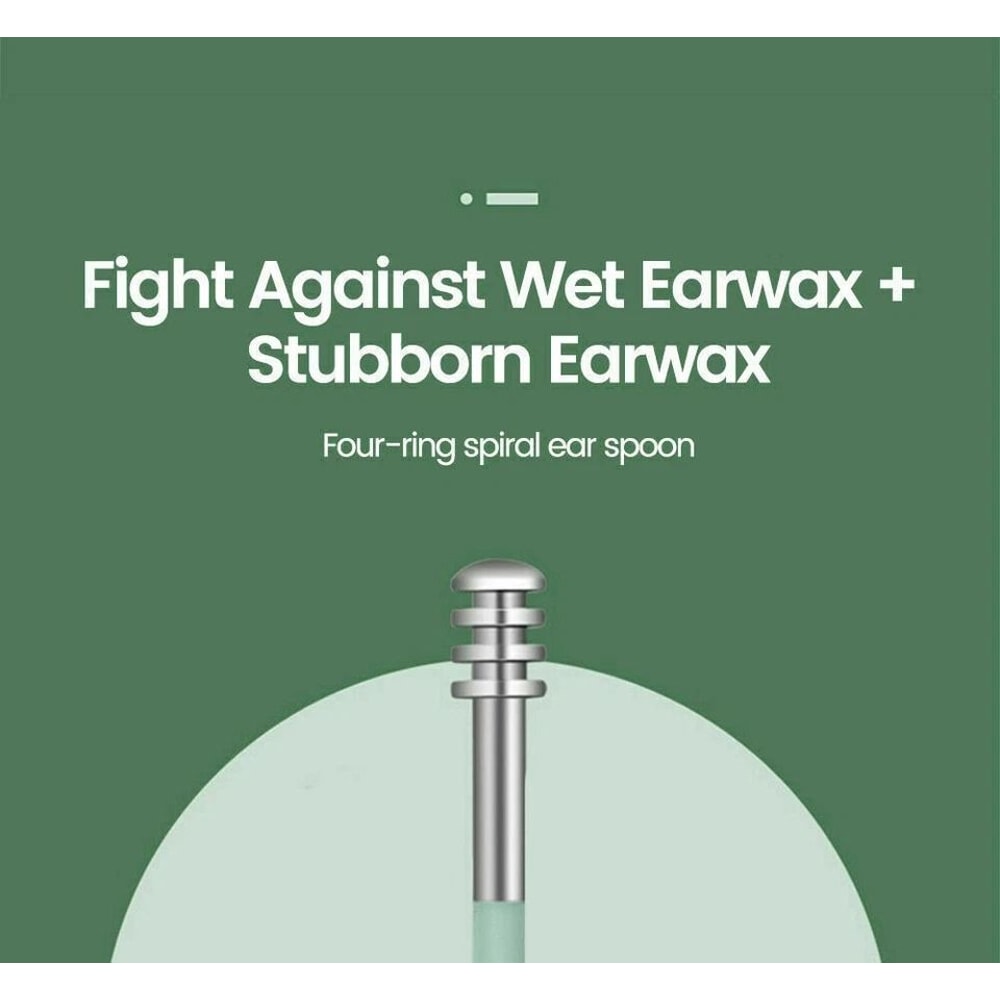 Stainless Steel Ear Wax Removal Kit With Spiral Ear Pick And Curette Tools 2