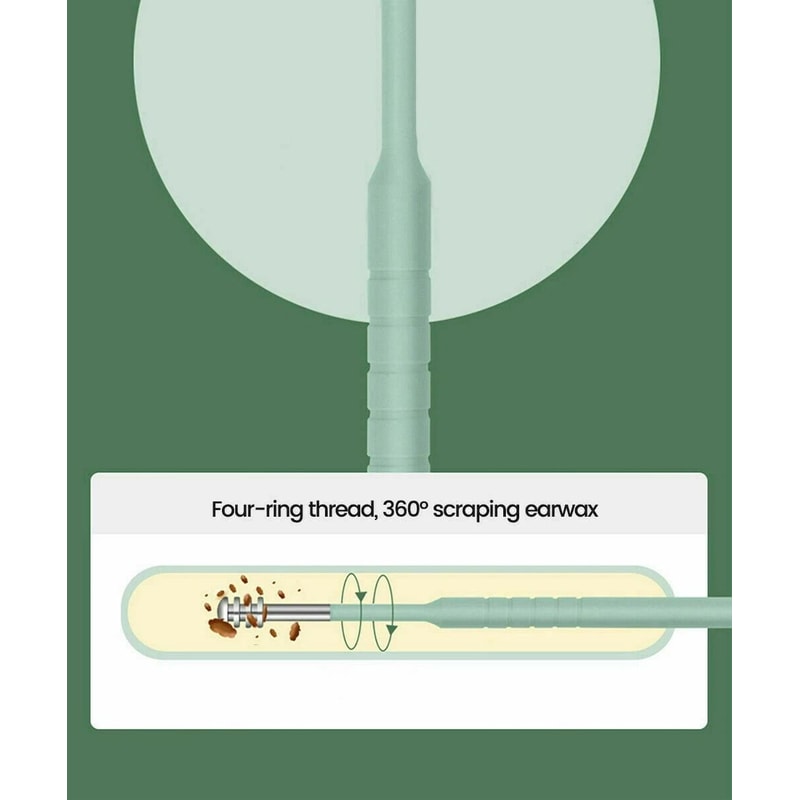 Stainless Steel Ear Wax Removal Kit With Spiral Ear Pick And Curette Tools 6