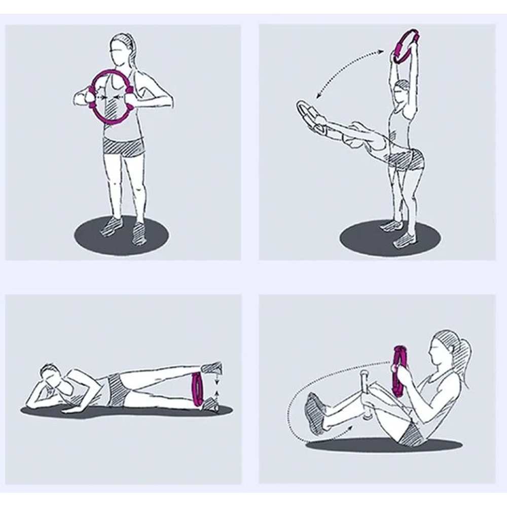 Dual Grip Pilates Ring Yoga Circle For Home Workout Toning 2