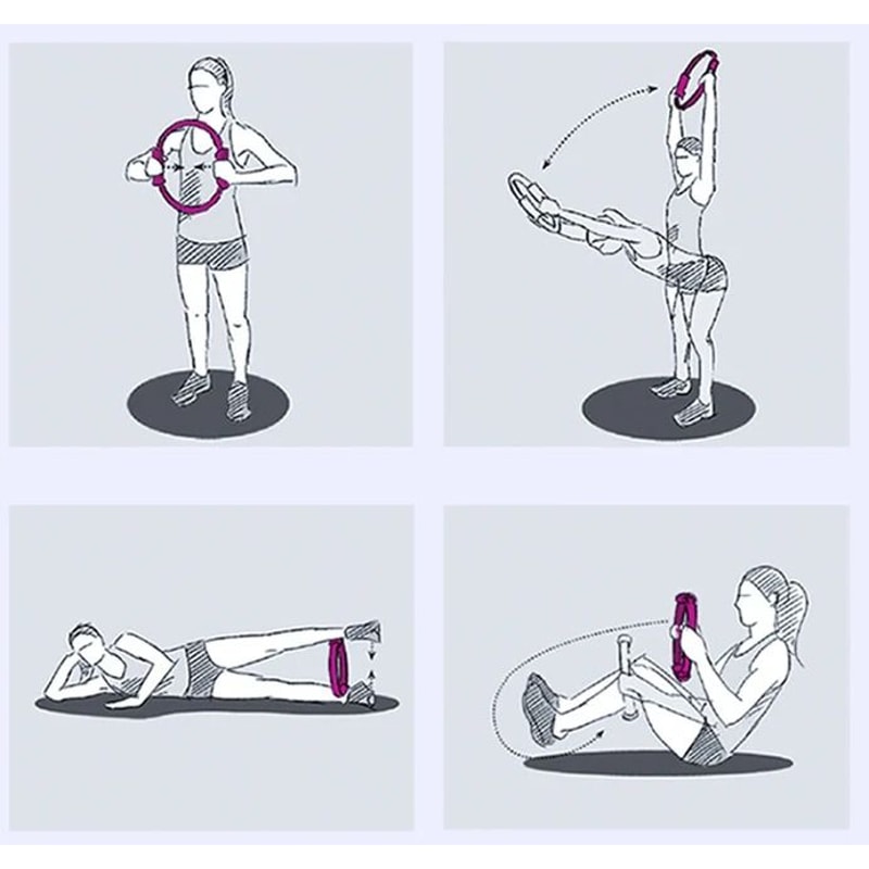 Dual Grip Pilates Ring Yoga Circle For Home Workout Toning 2