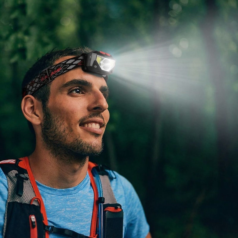 Rechargeable LED Headlamp Waterproof USB Head Torch 0