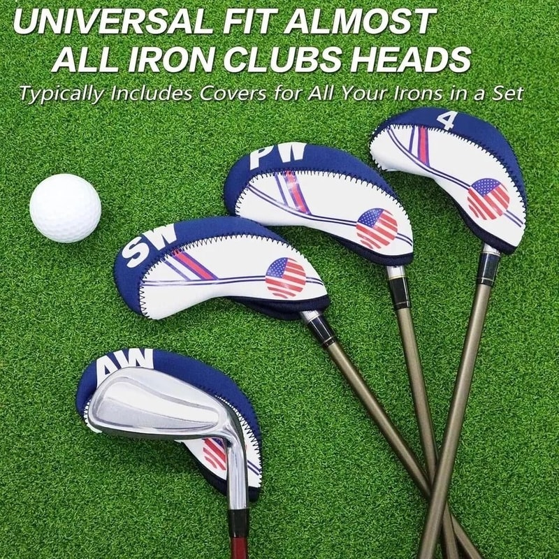 USA Flag Golf Iron Head Covers Neoprene Golf Club Covers 2