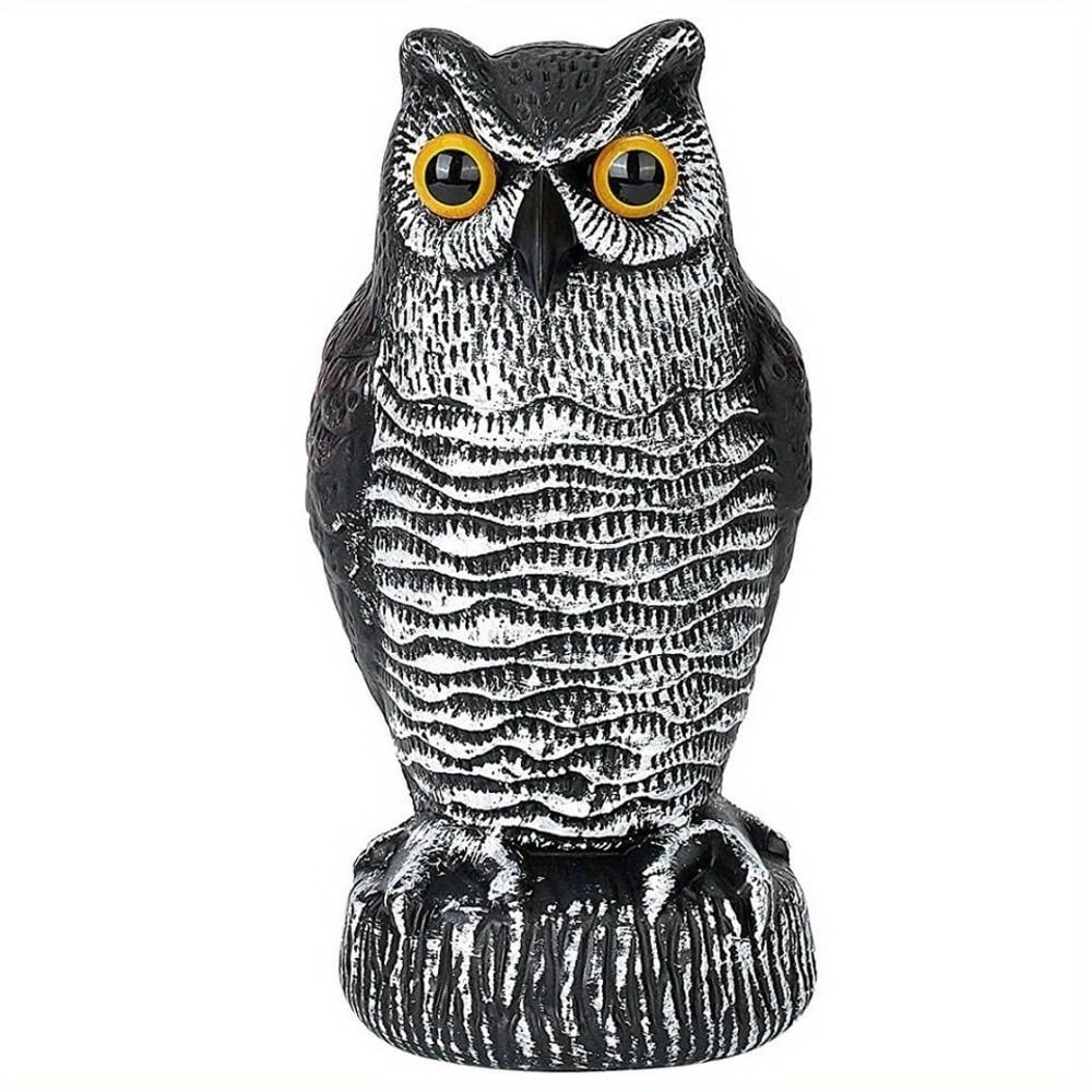 Realistic Owl Decoy Bird Deterrent For Garden Yard Patio 0