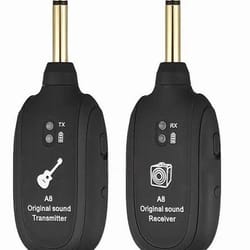 rechargeable wireless guitar system transmitter receiver for guitar and bass