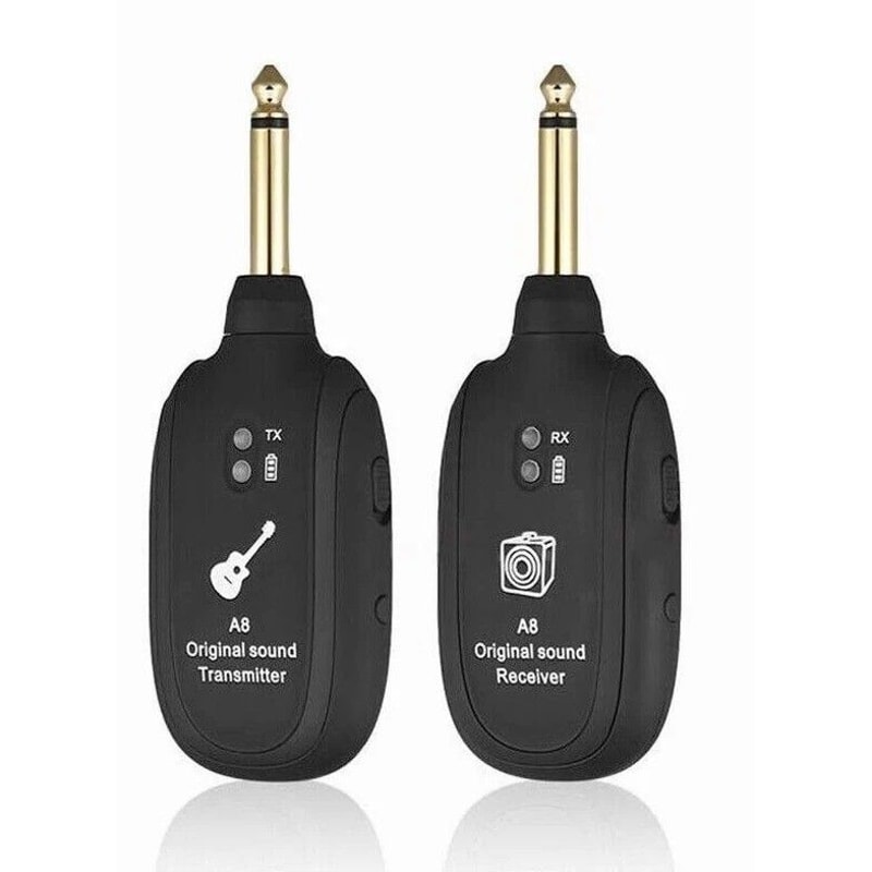 Rechargeable Wireless Guitar System Transmitter Receiver For Guitar And Bass 0