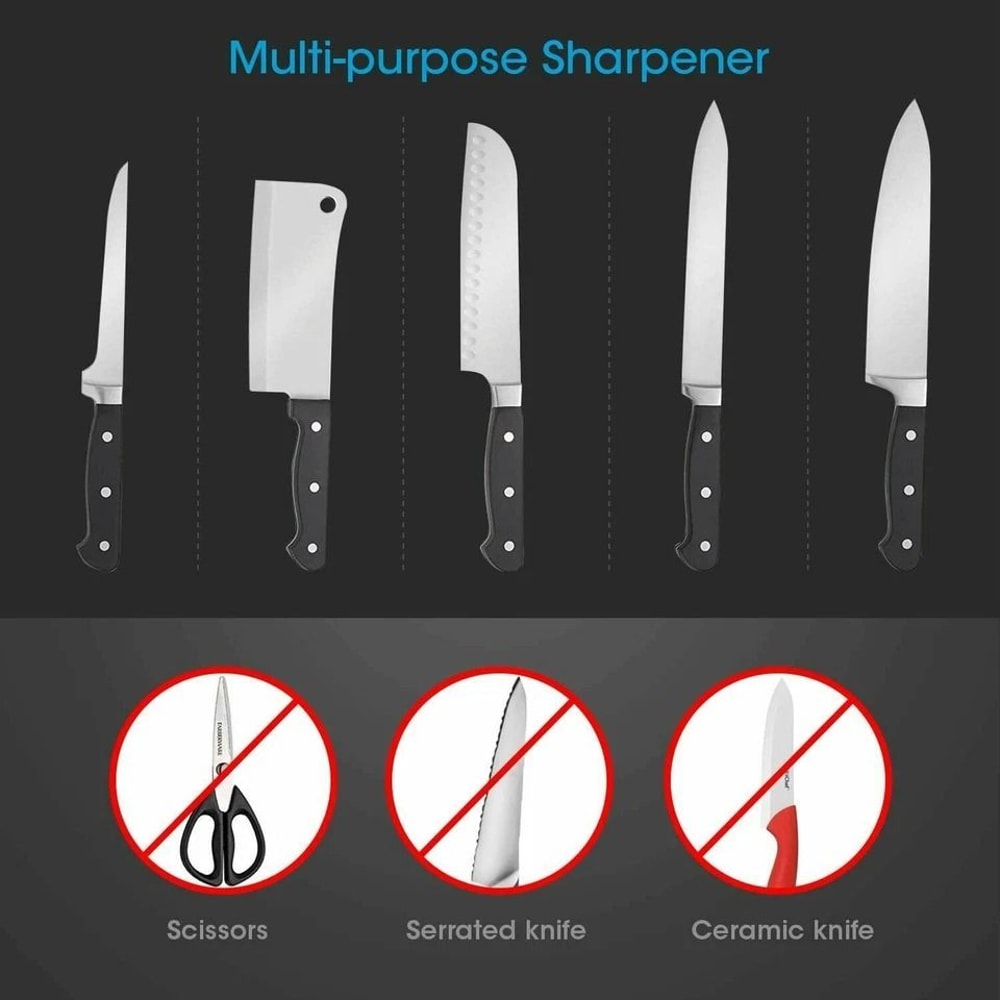 Professional Stage Knife Sharpener For Kitchen Knives Ceramic Tungsten Manual Tool 7