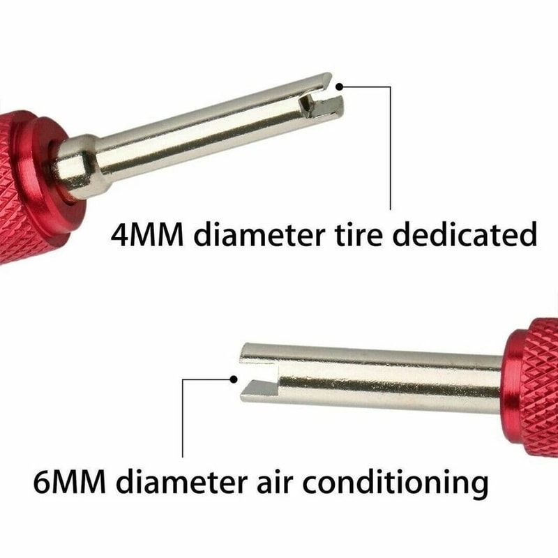 Dual Schrader Valve Core Remover Tool For AC HVAC And Tire Repair 3