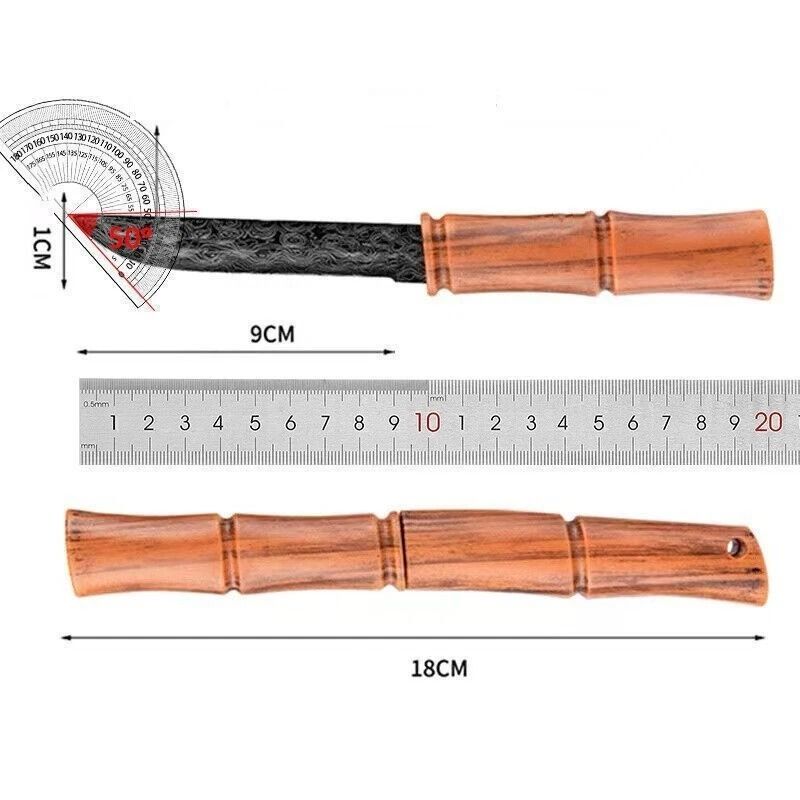 Damascus Steel Portable Fruit Knife With Bamboo Handle For Camping Kitchen And Everyday Use 1