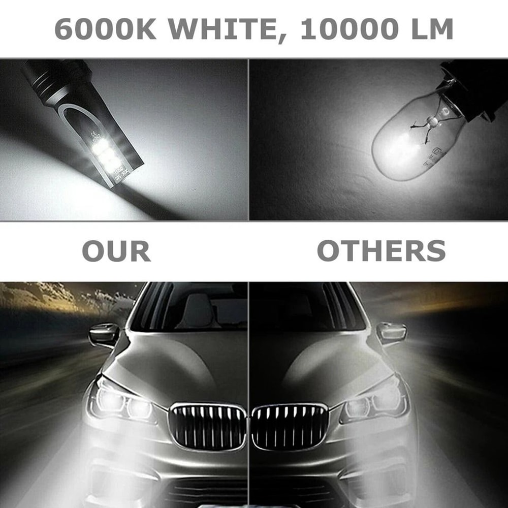 H1 LED Headlight Bulbs White Conversion Kit 4