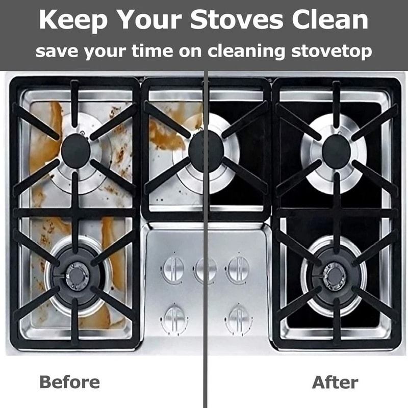 Reusable Gas Stove Burner Covers Non Stick Stove Top Protector Liners 2